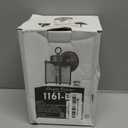 DESIGNERS FOUNTAIN Preston Outdoor Light Fixture, 8 Inch Exterior Wall Lantern Sconce for Front Door, Patio and Porch, Black, 1161-BK