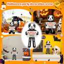 2 x Halloween Handmade Crochet Skeleton Gifts, Funny Crochet Spooky Collectible Decor, Cute Scary Trick or Treat Exchange Gifts for Teens Friend, Unique October Celebration Gag Gift Idea