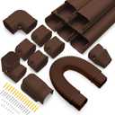 Windspeed Mini Split Line Set Cover 3" 10Ft AC Line Pipe Duct Cover for Outside Units Mini Split Wall , Air Central Conditioner, HAVC and Heat Pumps (coffee browm)