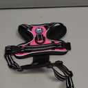 PoyPet No Pull Dog Harness, Reflective Comfortable Vest Harness with Front & Back 2 Leash Attachments and Easy Control Handle Adjustable Soft Padded Pet Vest for Small to Large Dogs (Pink,XS)