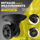 Luggage Wheels Replacement Duel Spinner Wheel for Luggage Suitcase Repair 360 Rotating Suitcase Replacement Wheels with 5 Mounting Holes H899