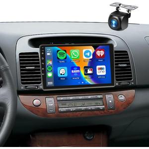 2+64G for Toyota Camry 1997-2003 Car Radio Manual AC with Wireless Carplay/Android Auto,Android Car Stereo 9 Inch Touch Screen GPS Navigation WiFi Bluetooth FM/RDS Mirror Link SWC+ Backup Camera&Mic