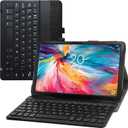 JRTAL for TCL TAB 10 NXTPAPER 5G Case 9199S, Premium Vegan PU Leather with Detachable Keyboard Stand Cover for TCL TAB 10 NXTPAPER 5G 10.4" Tablet Case 9199S,Red