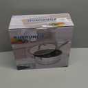 5 Qt Saut Pan with Lid, 10-inch 5 Ply Stainless Steel Sauce Pan with Lid, Non Stick Frying Pans, Cooking Pot Deep Frying Pan Non-Toxic, For Induction, Oven, Dishwasher Safe