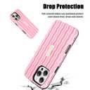 Ufbara Compatible with iPhone 16 Pro Case, Cute Glossy Wavy Stripe Design