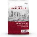 Diamond Naturals Premium Real Meat Recipe Dry Indoor Cat Food with Protein from Cage-Free Chicken, Antioxidants Probiotics to Support Healthy Immune and Digestive Systems 6lb (6 Pound (Pack of 1))