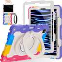 ROISKIN for iPad Pro 12.9 -Inch Case (6th, 5th, 4th & 3rd Gen)with HD Screen Protector, 360 Stand, Handle, Pencil Holder,Shoulder Strap[15ft Drop Protection]Rugged Bulky Full Body 12.9 iPad Pro Case