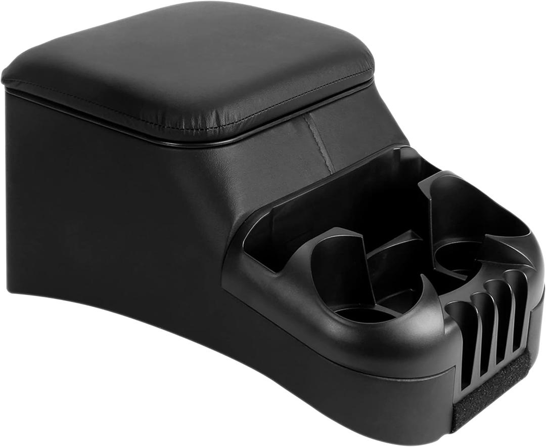 Center Console for Truck Bench Seats, Vehicle Organizer, Medium, Made in USA (Black)