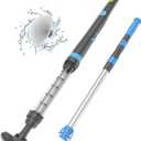 Efurden Rechargeable Pool Vacuum with Round Brush Design to Clean The Water Line, Protable Pool Cleaner Perfect for Spas, Hot Tubs and Small Pools for Sand and Debris, Blue