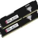 Yongxinsheng DDR4 2666MHz 32GB Kit (16GBx2) Desktop RAM PC4-21300 UDIMM Non-ECC Unbuffered 1.2V 288-Pin CL19 PC Computer Memory Upgrade Module Kit (Black)