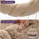 DEXI Bathroom Rug 43x24, Non Slip Washable Bath Mat for Shower Floor, Extra Large Absorbent Soft Bathmat with Rubber Backing, Quick Dry Microfiber Carpet, Beige