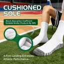 Men's Crew Socks, White Socks Men,Cushioned Cotton Athletic Arch Support Moisture Wicking,1-Pairs Premium Trial Pack (White)