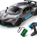 MIEBELY Remote Control Car, Bugatti Divo 1/16 Scale Rc Cars 12Km/h, 2.4Ghz Licensed Model Car 7.4V 500mAh Toy Car Headlight for Adults Boys Girls Age 6-12 Years Birthday Ideas Gift
