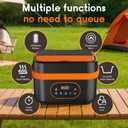 Cordless Electric Lunch Box for Adults, 6.3-Cup Rechargeable Self Heating Lunch Box with Scheduled Heating & Automatic Keep Warm, Portable Food Warmer for Work, Office, Travel & Outdoor Use