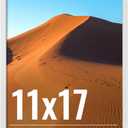 LaVie Home 11x17 Picture Frame for Wall Display, 11x17 White Picture Frame with HD Plexiglas, 11 x 17 Poster Frame 1 Pack, Display Frame for Vertical or Horizontal, Classic Collection