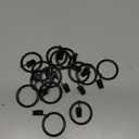 Ivilon Drapery Curtain Clip Rings - Clips Ring for Curtain Panels 1.7", Set of 14 - Black
