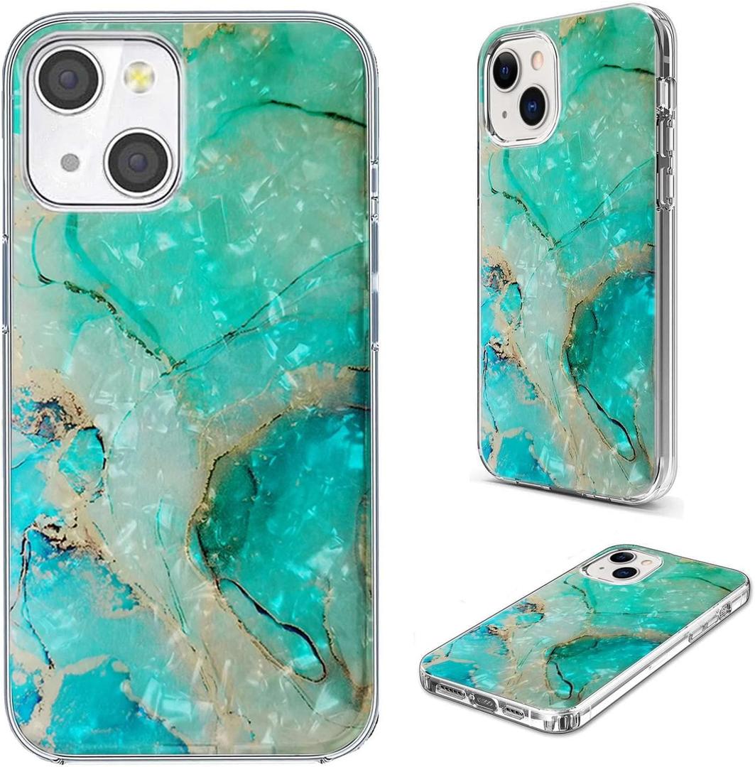 for iPhone 14 Plus Case for Women Girl Men,Full Protective Shockproof Slim Soft TPU Clear Phone Cover Cases with Design for iPhone 14 Plus,Glitter Sparkle Shiny Pearl Luster Gold Green Marble for iPhone 14 Plus Case for Women Girl Men,Full Protective Shockproof Slim Soft TPU Clear Phone Cover Cases with Design for iPhone 14 Plus,Glitter Sparkle Shiny Pearl Luster Gold Green Marble