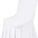 VEVOR Chair Covers, Polyester Spandex Chair Cover, Stretch Slipcovers for Wedding Party Dining Banquet Flat-Front Chair Covers (White-d, 4pcs)
