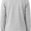 Kids Boys Long Sleeve Crewneck T-Shirts Tee Tops 4-12Years (Light Gray,7-8 year)