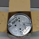 Hicarer 10 Pcs R 4" Round Shallow Electrical Box Pancake Electrical Ceiling Fan Box with 1/2" Deep 1/2" Bottom Knockout for Ceiling Fan Wall Lighting Fixture with Retaining Clip Galvanized Steel