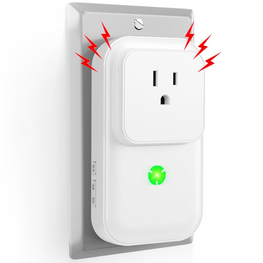 Power Failure Alarm, Upgrade 120dB Power Outage Alarm for Freezer, Power Outage Monitor with LED Indicator & Extender Socket, GFCI Circuit Failed Detector for Home, Garage, Basement