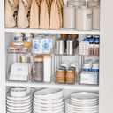 Yieach 4 Set Bathroom Organizers and Storage,2 Tier Clear Under Sink Organizer and Medicine Cabinet Organizer for Kitchen,Pantry Storage,Pull Out Drawers for Skincare,Pill Bottle,Spice Organization