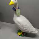 23 Inch Large Porch Goose Statue - PE Plastic Outdoor Goose Decor for Lawn, Yard, & Garden Decoration, Unique Housewarming Birthday Graduation Gifts for Women Mom Grandma