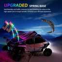 Ehaho 2 Pack 3FT Whip Lights with Spring Base,LED Whip Light with App & Remote Control, Spiral RGB Chasing Lighted Whips with Rocker Switch, Music Whip Light for UTV ATV Polaris RZR Can-Am SXS Truck