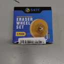 S SATC Decal Eraser Wheel Pin Stripe Removal Tool 1 Pack - Black Rubber Wheel with Adapter with Electric Drill - Removes Vinyl, Decals, Graphics & Double Faced Tape