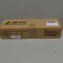 Wood Curtain Rods for Windows, Heavy Duty Adjustable Curtain Rod, 1-Inch Diameter Decorative Drapery Rod with Faux Wood Grain Finials, Black with Walnut, Modern Luxe Design (18"- 45" | 2PACK)