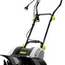Cultivator Tiller for Gardening:18 Inch Electric Tiller with 6 Steel Tines, Corded 15 Amp Garden Rototiller for Soil Digging with Adjustable Wheels DEKOPRO
