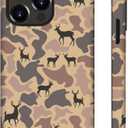 Generic Case for iPhone 14 for iPhone 13,Camo Camouflage Deer Phone Case for Men Girls Boy Kids Women,Dual-Layer Hard Shell Silicone Cover Shockproof Protective Case for iPhone 14/13