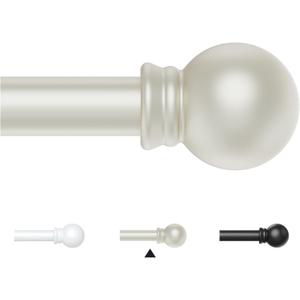 Nickel Curtain Rods for Windows 48 to 84-92 Inch, Stainless Steel Long Curtain Rods for Bedroom, Living Room, Kitchen, Farmhouse, Outdoor