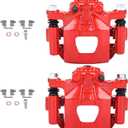 SCITOO 19-B2780A 19-B2781A Rear Left & Right Disc Brake Calipers Assembly with Bracket Red Fit For Nissan Altima 2007-2012,For Nissan Maxima 2007-2008