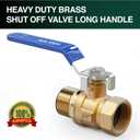 2 x Garden Hose Shut Off Valve Hose Connector Heavy Duty 3/4 Ball Valve With Brass Inlet and Outlet Water Valve Garden Hose Quick Connect Hose Attachment