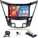 UNITOPSCI 2G+32G Android 13 Car Stereo for Hyundai Sonata 2010-2015 Wireless Apple CarPlay Android Auto 9 Inch HD Touch Screen GPS Navigation Bluetooth Mirror Link WiFi FM WiFi SWC+ Bakup Camera Mic