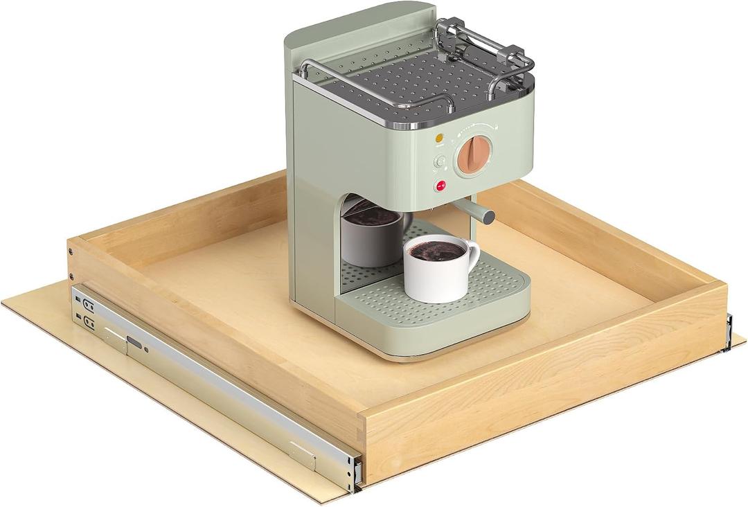 Pull Out Cabinet Organizer, 20" W x 21" D | Soft Close Pull Out Drawers for Cabinets with Heavy Duty Slides, Wood Slide Out Drawers for Kitchen Cabinets