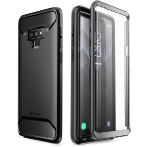 Clayco Xenon Series Case for Samsung Galaxy Note 9 (2018 Release), Full-Body Rugged Case with Built-in 3D Curved Screen Protector (Black)