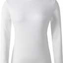 Cotton Women's Turtleneck Long Sleeve Tops Thermal Underwear Base Layer Fall Winter Shirts Sweater, Medium