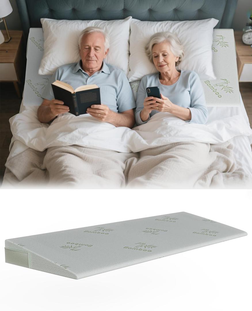 King Size Wedge Pillow for Acid Reflux Relief,Mattress Wedge,6" H