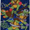 Jay Franco Kids Plush Throw Blanket – Soft & Cozy Fleece Throw for Bedroom & Couch Décor, Official Licensed Product, Blue - Teenage Mutant Ninja Turtles, 60x90 - Large Blanket