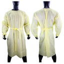 Frontline Disposable Isolation Gowns (10 Pack) Hospital Gowns for Women and Men PPE Medical Equipment Yellow Disposable Medical Gown Yellow