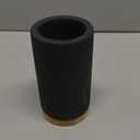 Matani Bamboo Toothbrush Holder Diatomite Tooth Brush Organizer - Storage Stand for Small Bathroom & Counter - Removable Base & Drain Holes, Water-Absorbent & Quick-Drying (Black)