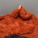 Burnt Orange Plush Bean Bag Chair Covers (No Filler), Comfy Faux Fur Burnt Orange Bean Bag Chair Cover for Bedroom, Stuffed Animal Storage, Kids Adults Teens Girls Bean Bag Chairs, Anti-Slip