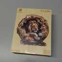 KAAYEE Wooden Puzzles for Adults, 3D Vision Effect Lion King Wooden Jigsaw Puzzles 300 PCS Unique Shape Advanced Wood Puzzle Adult, Fathers Birthday Family Game (L-13.4 * 13.4in)