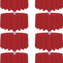 8 Pack Red Round Tablecloth 90 Inch Round Table Cloth, Wrinkle Resistant and Washable Tablecloth Polyester Fabric Table Cloth Round Cover for Dining Wedding Banquet Party