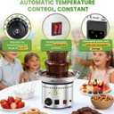 Commercial Chocolate Fountain| 6 Tiers 19 lb Capacity| Large Hot Chocolate Fondue Tower| Stainless Steel Chocolate Melting Heating Machine for Nacho Cheese, Liqueurs, Party, Wedding