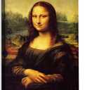 Mona Lisa by Leonardo DaVinci Canvas Wall Art Classic Painting Reproduction Vintage Artwork Print Framed Art for Wall Decor 24"x36"
