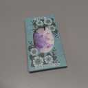 LETO for iPhone 13 Mini Case,Luxury Flip Folio Leather Wallet Cover with Fashion Designs for Girls Women,Built-in Card Slots Kickstand Protective Shell Blooming Purple Flower