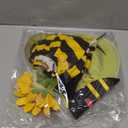 FuWeave Spring Bee Porch Goose Outfit for 23" Porch Goose Clothes with Bee Wings Sunflower for Spring Summer Outdoor Statue Garden Deck Patio Yard Lawn Art Decoration